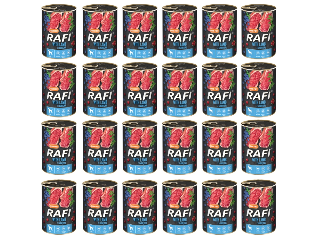 Pakiet Rafi PIES z JAGNIĘCINĄ 12x800G - D.N.