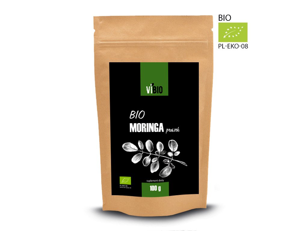 Ekologiczna moringa proszek, Moringa w proszku BIO, organiczna 100g