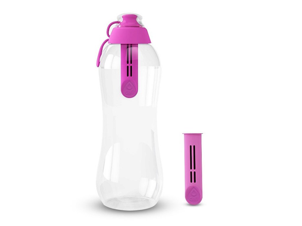 Butelka filtrująca 700ml różowa DAFI