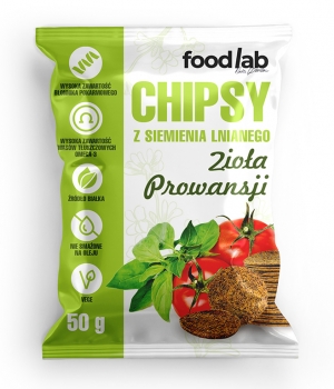 Chipsy z siemienia lnianego ZIOŁA PROWANSALSKIE 50g foodlab - Food Lab
