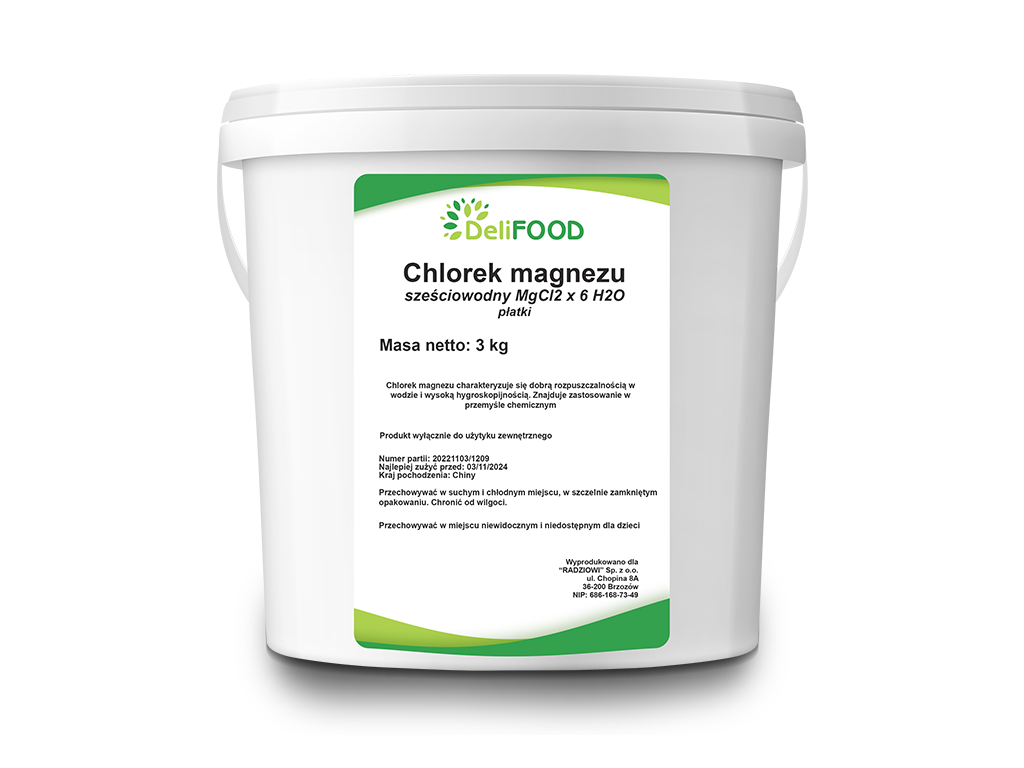 Chlorek magnezu sześciowodny 3 kg