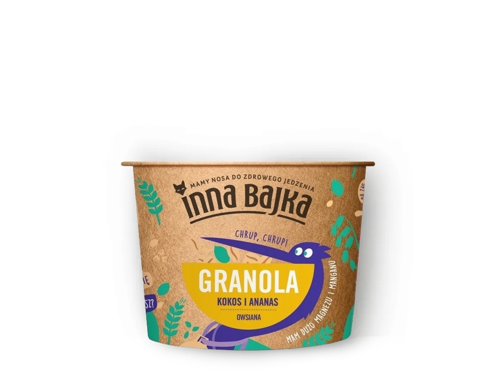 Granola Kokos i Ananas 65 g - Inna Bajka