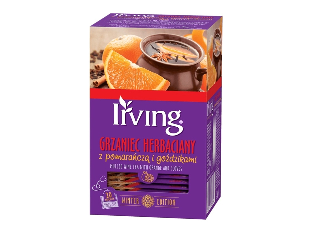Grzaniec herbaciany z pomarańczą i goździkami 20 torebek Irving
