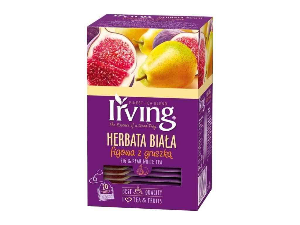 Herbata biała figowa z gruszką 20 torebek Irving
