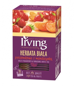 Herbata biała poziomkowa z mandarynką 20 torebek Irving