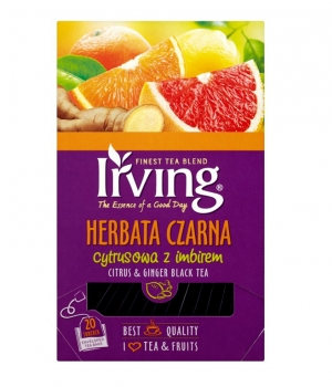 Herbata czarna cytrusowa z imbirem 20 torebek Irving