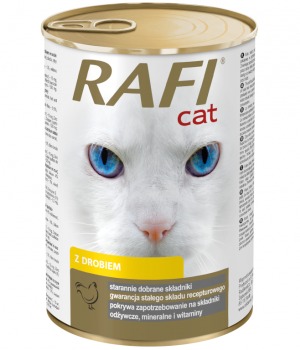 Karma Rafi dla kotów z DROBIEM 415g - D.N