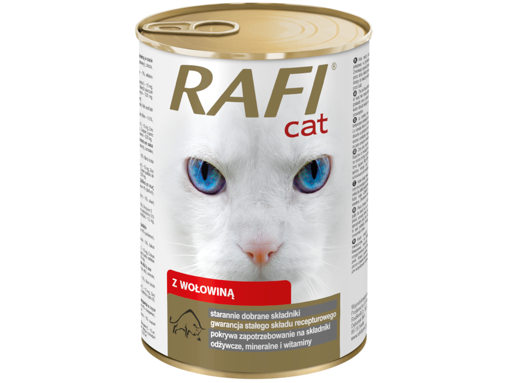 Mokra karma dla kota RAFI CAT z WOŁOWINĄ 24x415g