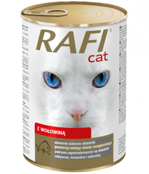Mokra karma dla kota RAFI CAT z WOŁOWINĄ 48x415g