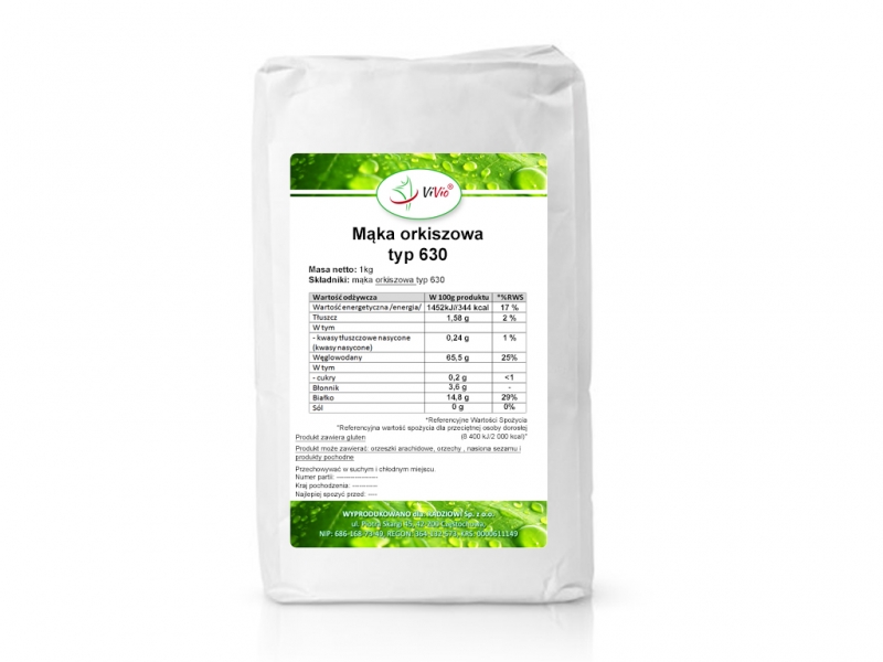 Mąka orkiszowa typ 630 1000G Mąka orkiszowa typ 630 1000G