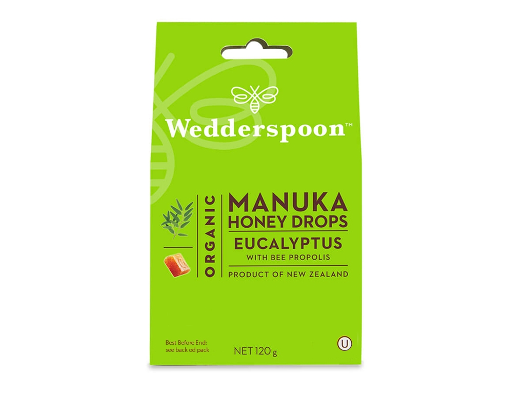 Miód Manuka dropsy euklitusowe 120g Wedderspoon