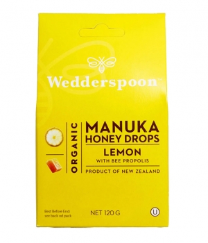 Miód Manuka dropsy cytrynowe 120g Wedderspoon