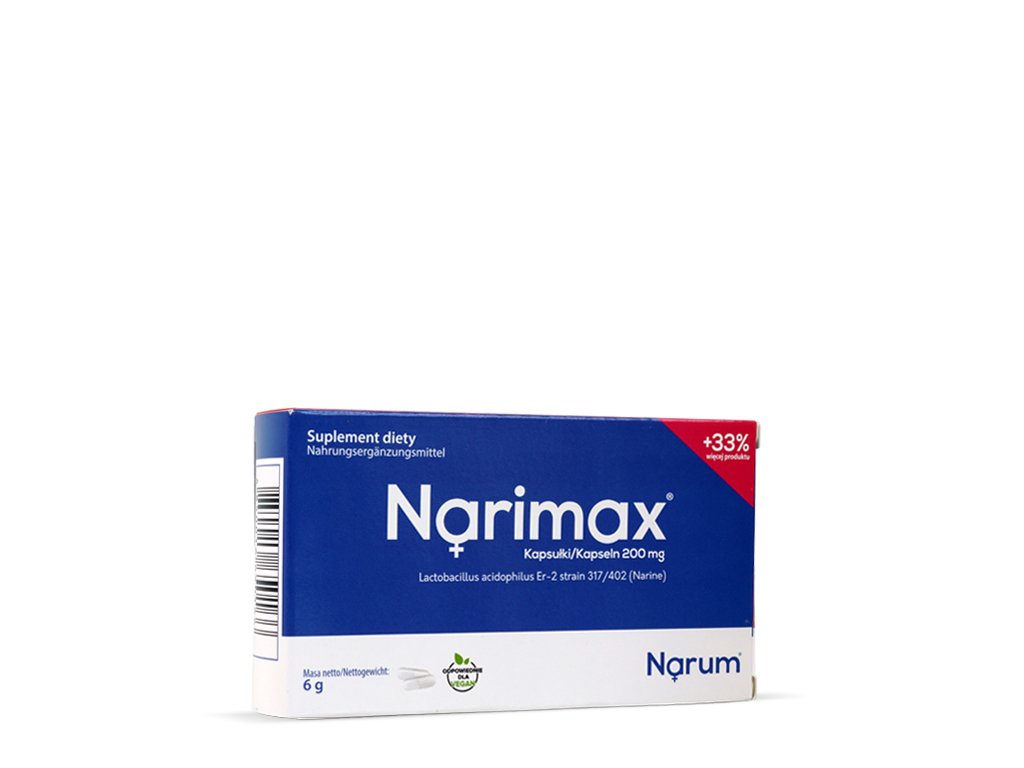 Narine , Narimax NARINE 30 kapsułek 200mg 6g Narum