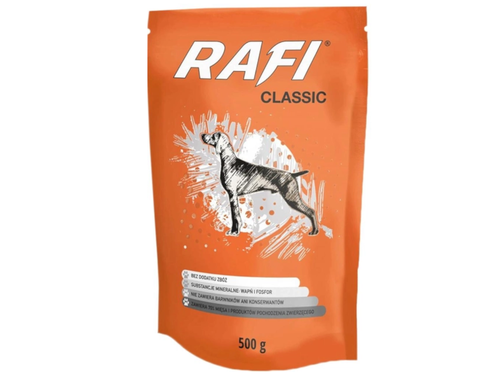Mokra karma RAFI CLASSIC bez zbóż 10x500g