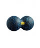 Podwójna piłka do masażu 8 cm czarno-niebieska