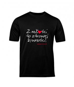 T-shirt L męski czarny napis ZMDZŻ