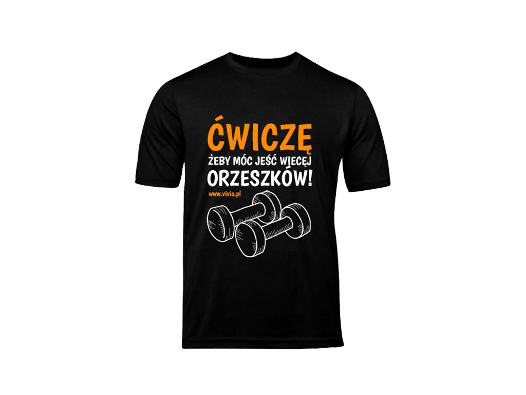T-shirt L damski czarny napis ĆŻJWO