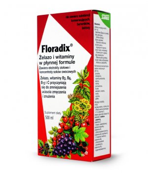 Żelazo i witaminy w płynnej formule 500ml Floradix