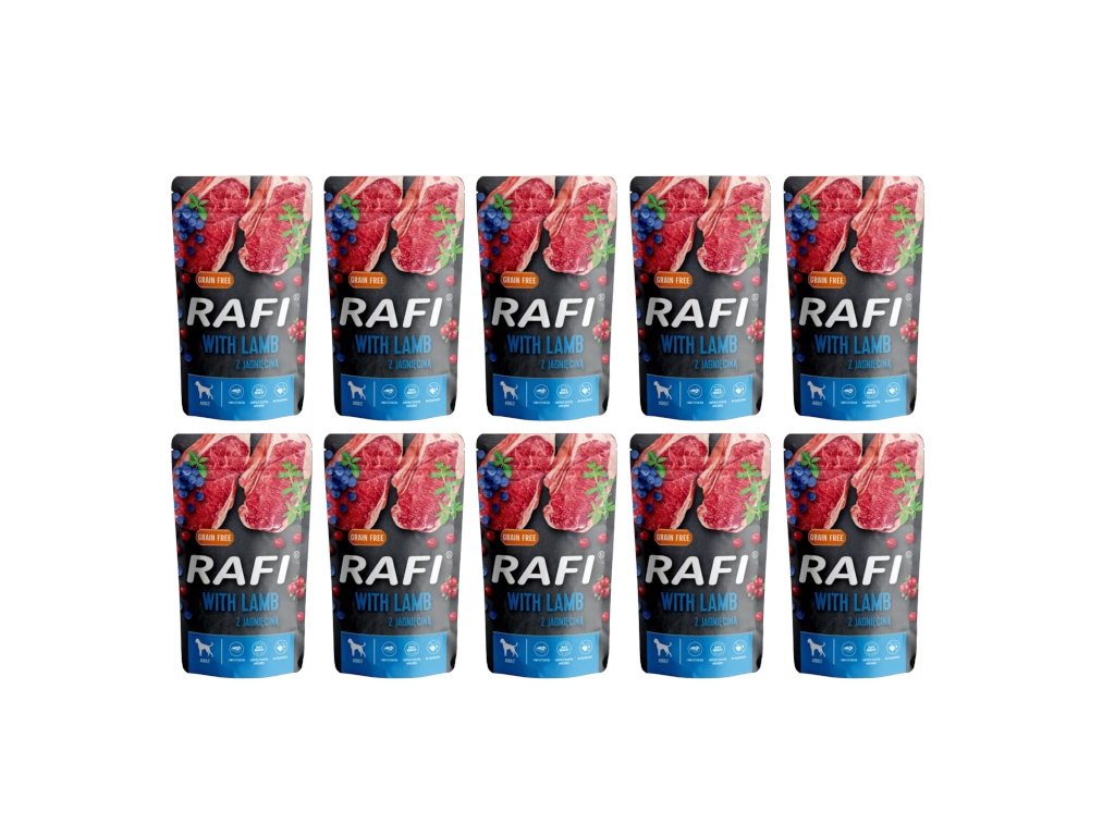 Pakiet Rafi PIES z JAGNIĘCINĄ 10x500G - D.N.