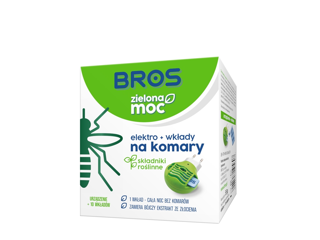 Zielona Moc elektro + wkłady na komary - BROS