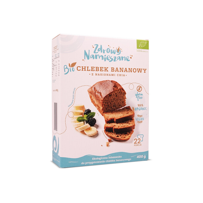 BIO Chlebek bananowy z chia 400g Zdrowo Namieszane