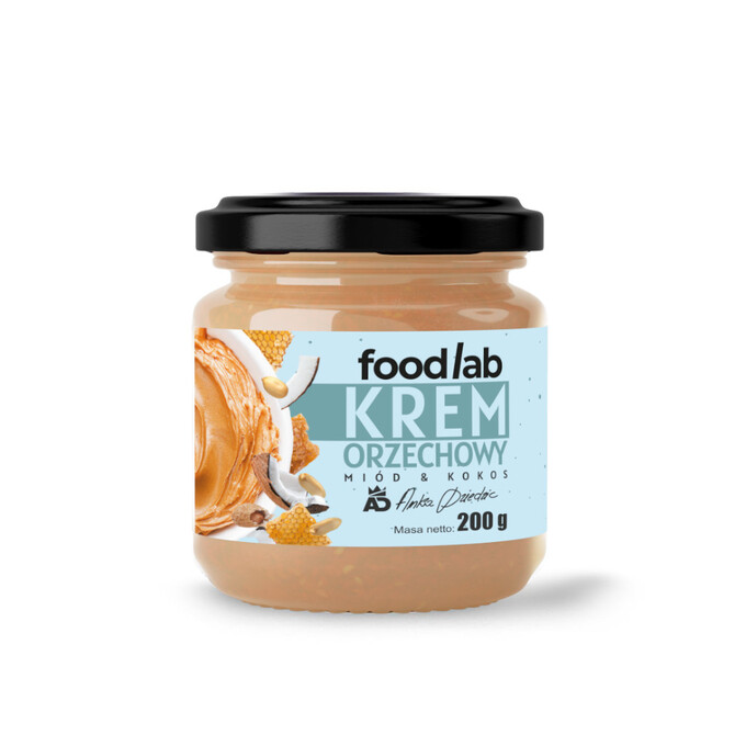Krem orzechowy z miodem i kokosem 200g foodlab