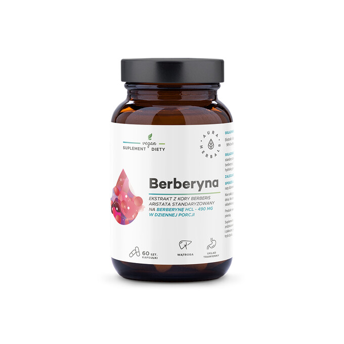 Berberyna 500mg 60 kapsułek Aura Herbals