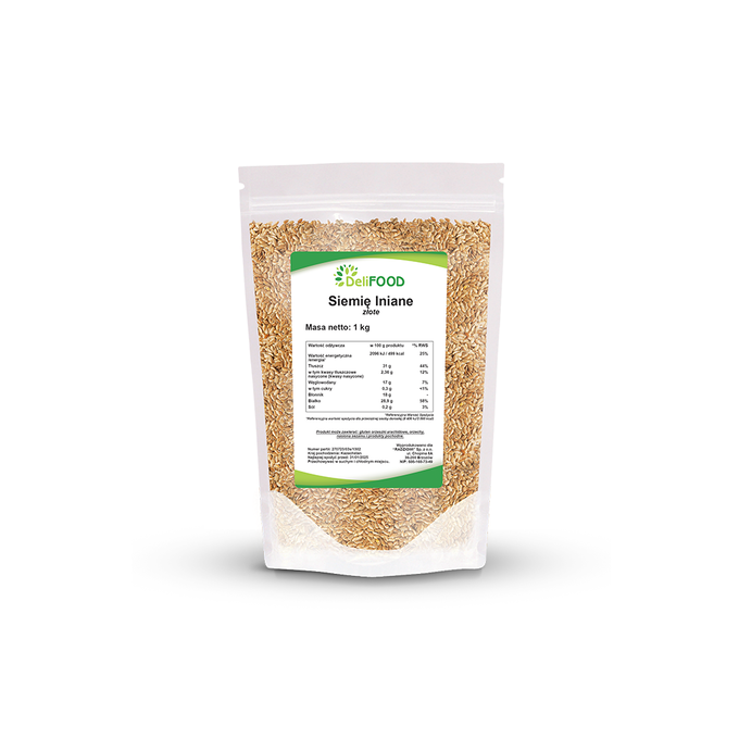 Siemię lniane złote ziarno 1000g