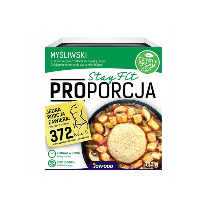 Danie gotowe kurczak w sosie myśliwskim z kaszą bulgur i warzywami PROporcja 300g