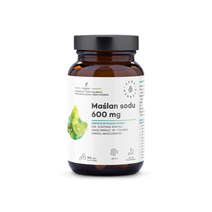 Maślan sodu mikrokapsułkowany 600 mg, kapsułki 90 szt