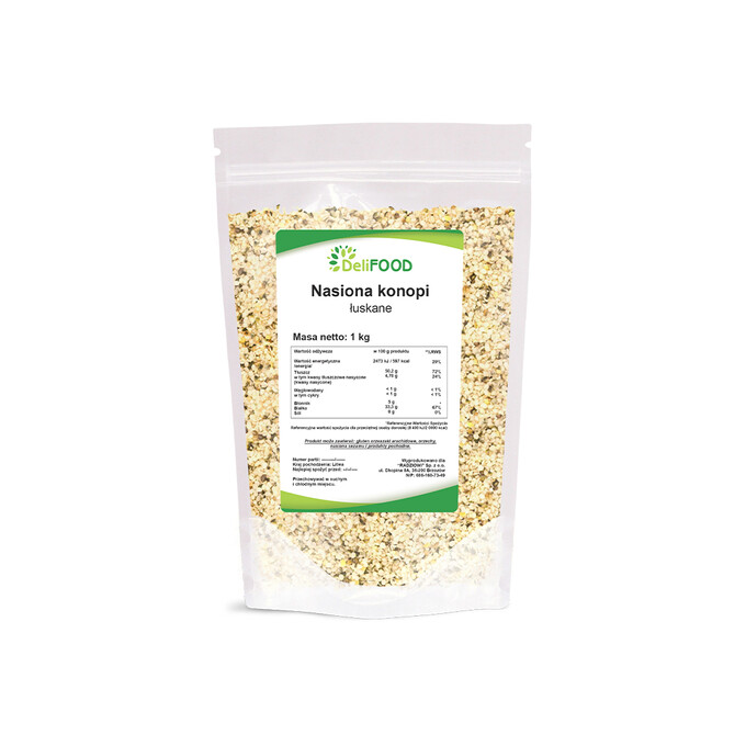 Nasiona konopne łuskane 1000g