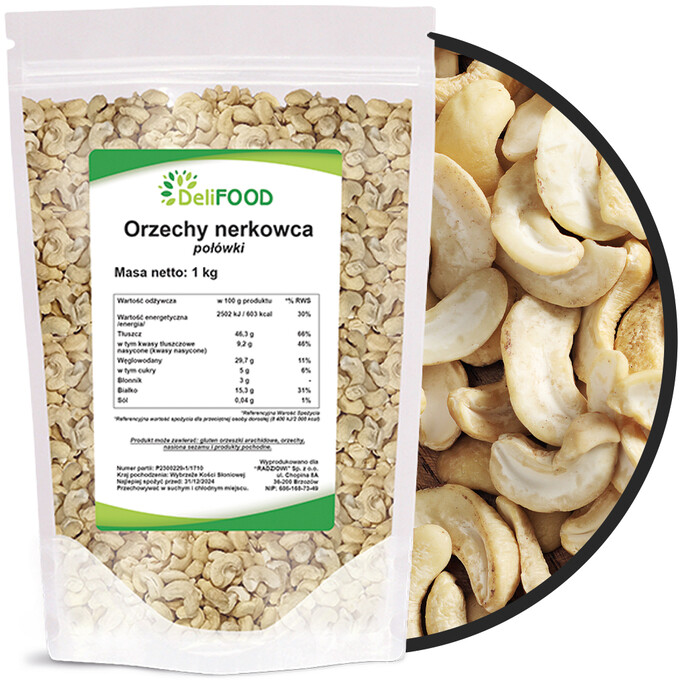 Orzechy Nerkowca połówki 1 kg