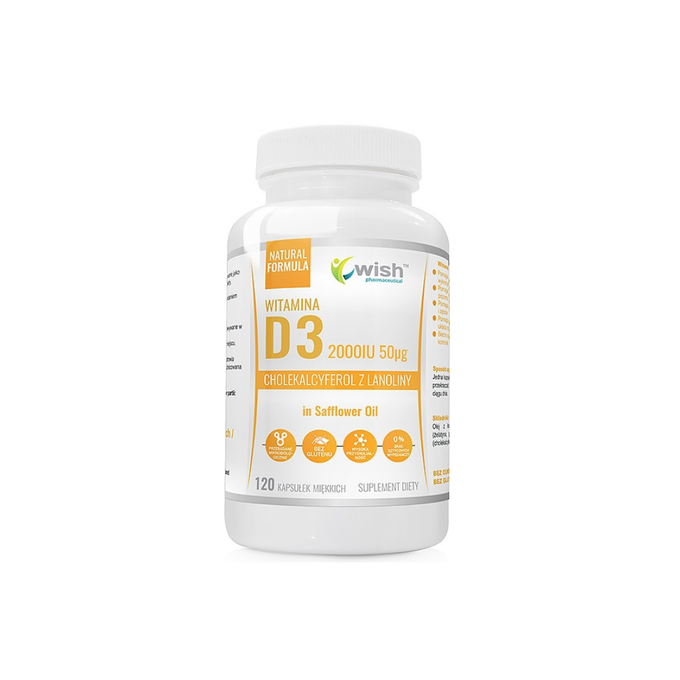 Witamina D3 2000IU 120 kapsułek miękkich