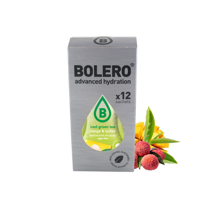 Napój w proszku box Bolero zielona herbata mrożona o smaku mango i liczi 3g x 12szt