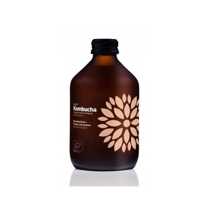 BIO kombucha brzoskwinia trawa cytrynowa 330ml