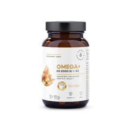 Omega+ z witaminą D3 2000 IU z witaminą K2 softgels 60 kapsułek