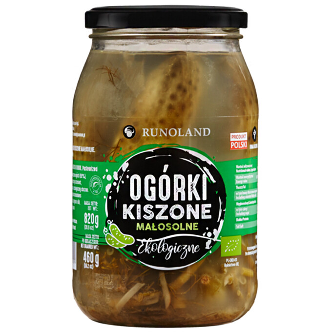 Ogórki kiszone małosolne BIO 820 g (460 g)