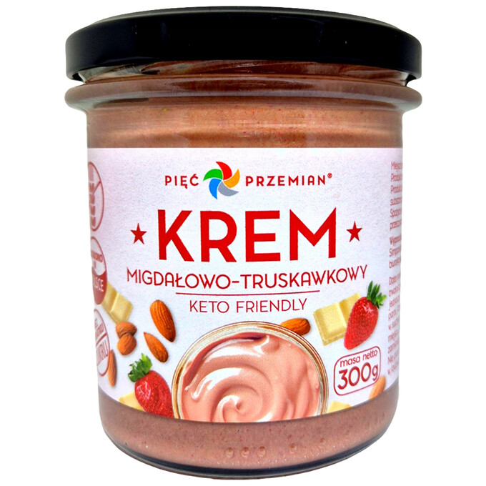 Krem migdałowo-truskawkowy KETO 300 g