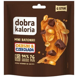 Mini batoniki orzeszki &amp; czekolada bez dodatku cukru 108 g