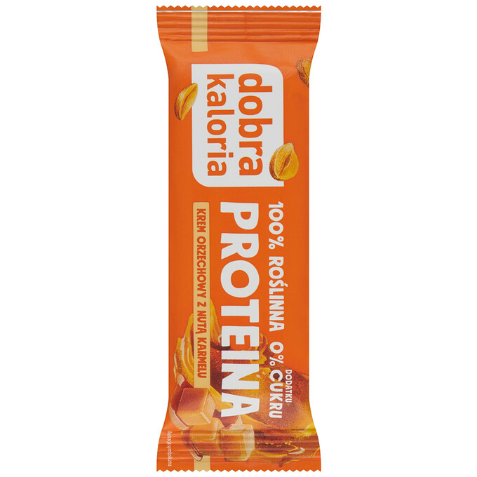 Baton proteinowy Krem orzechowy &amp; Karmel bez dodatku cukru b