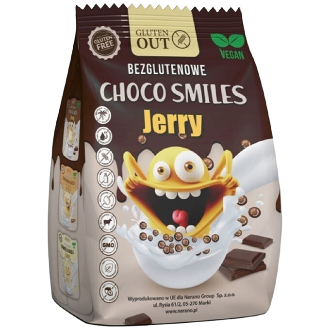 Chrupki zbożowe kakaowe smiles bezglutenowe 375g