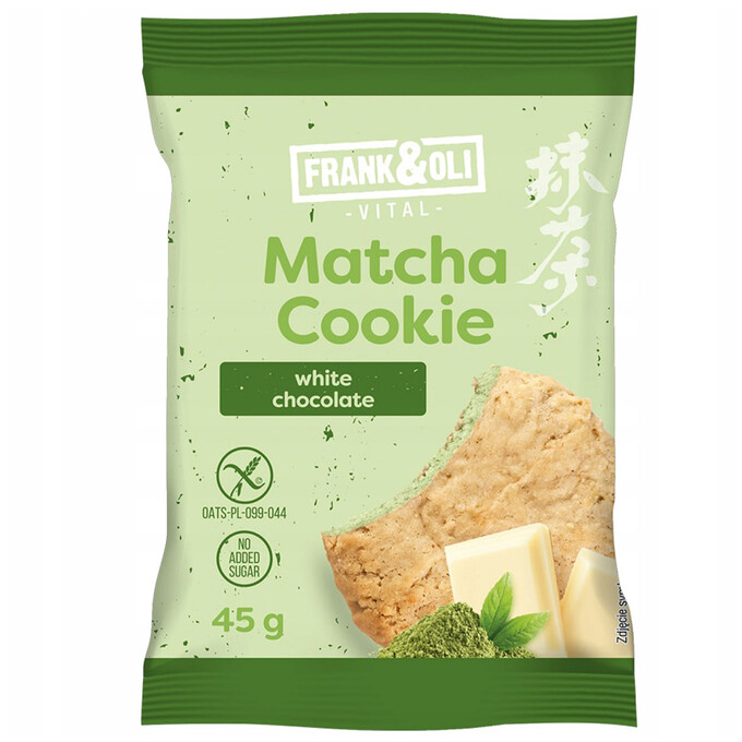 Miękkie ciasteczko owsiane Matcha z białą czekoladą 45g