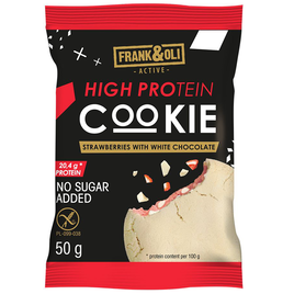 Ciasteczko proteinowe truskawka z białą czekoladą BDC 50g