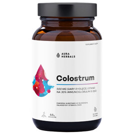Colostrum 500 mg, słodka malina, proszek 66 g