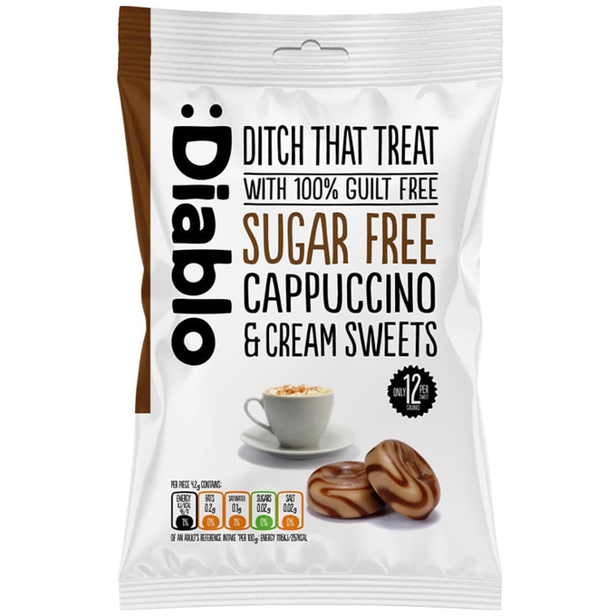 Cukierki śmietankowe o smaku cappuccino bez cukru 75g