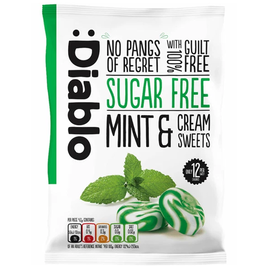 Cukierki śmietankowe o smaku miętowym bez cukru 75g