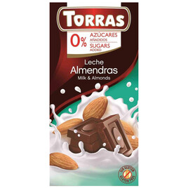 Czekolada mleczna z migdałami bez dodatku cukru 75g