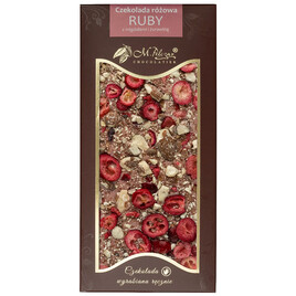 Czekolada różowa RUBY z żurawiną i migdałami 80g