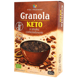 Granola KETO o smaku czekoladowym bezglutenowa BIO 250 g