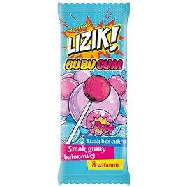 IZIK! BUBUGUM Lizak Bez Cukru o Smaku Gumy Balonowej 30szt